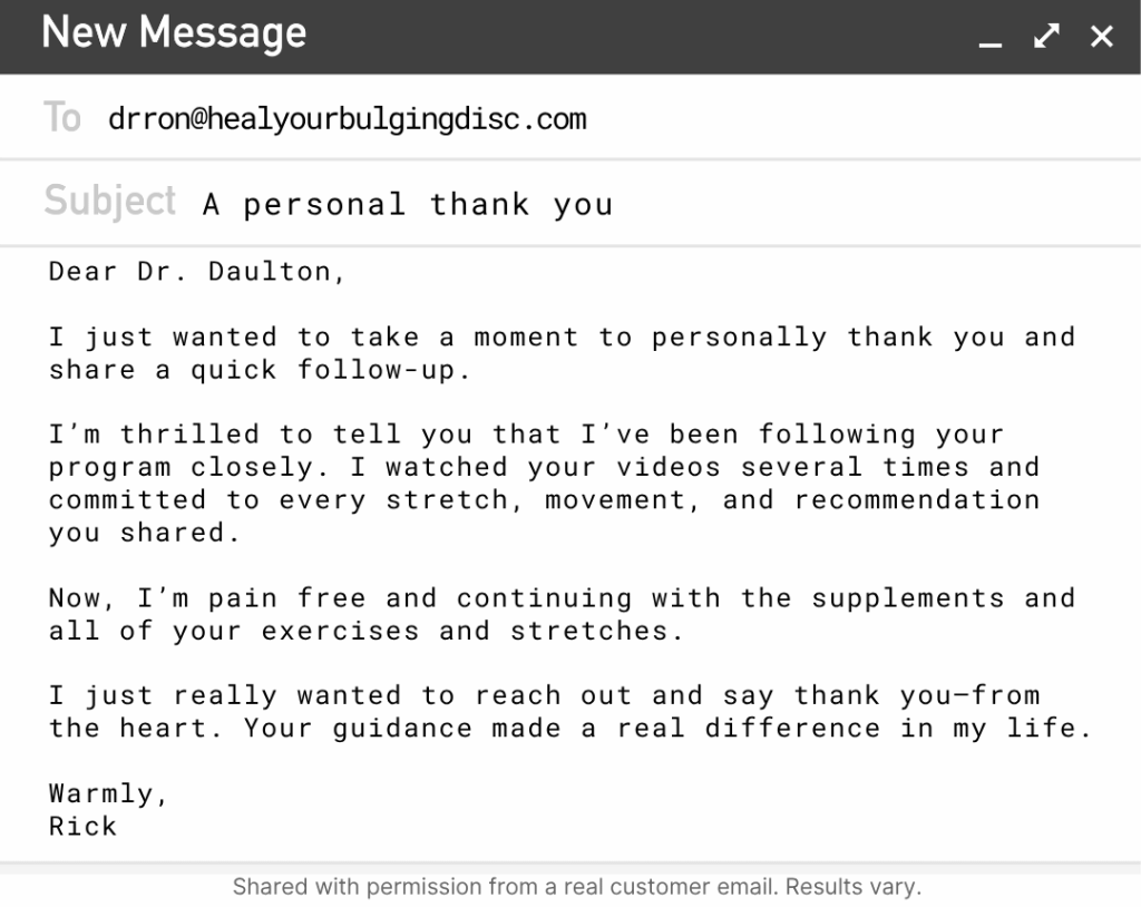 Patient Testimonial
